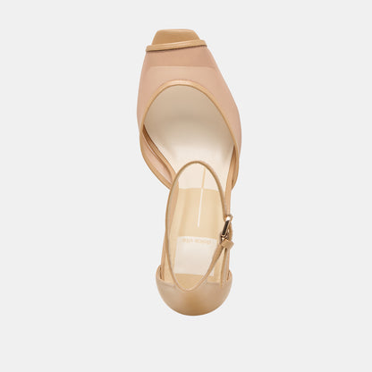 SERLO MESH HEELS CAFE MESH