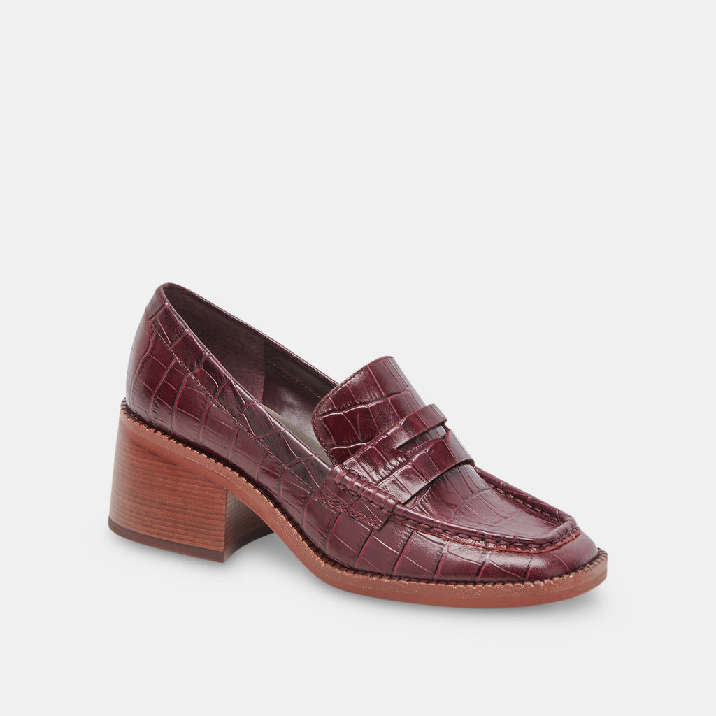 TALIE LOAFERS CABERNET EMBOSSED LEATHER - image 3