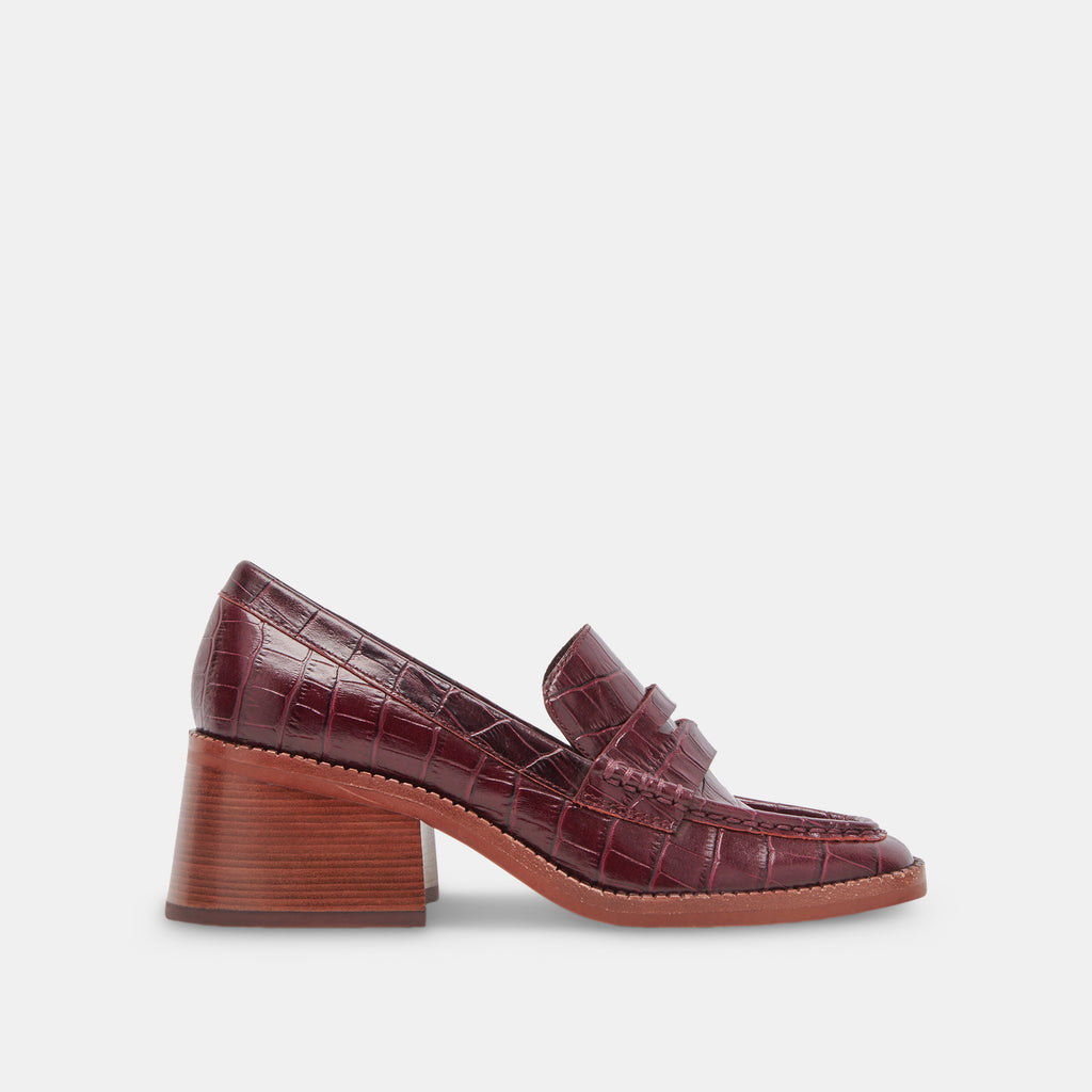 TALIE LOAFERS CABERNET EMBOSSED LEATHER - image 1
