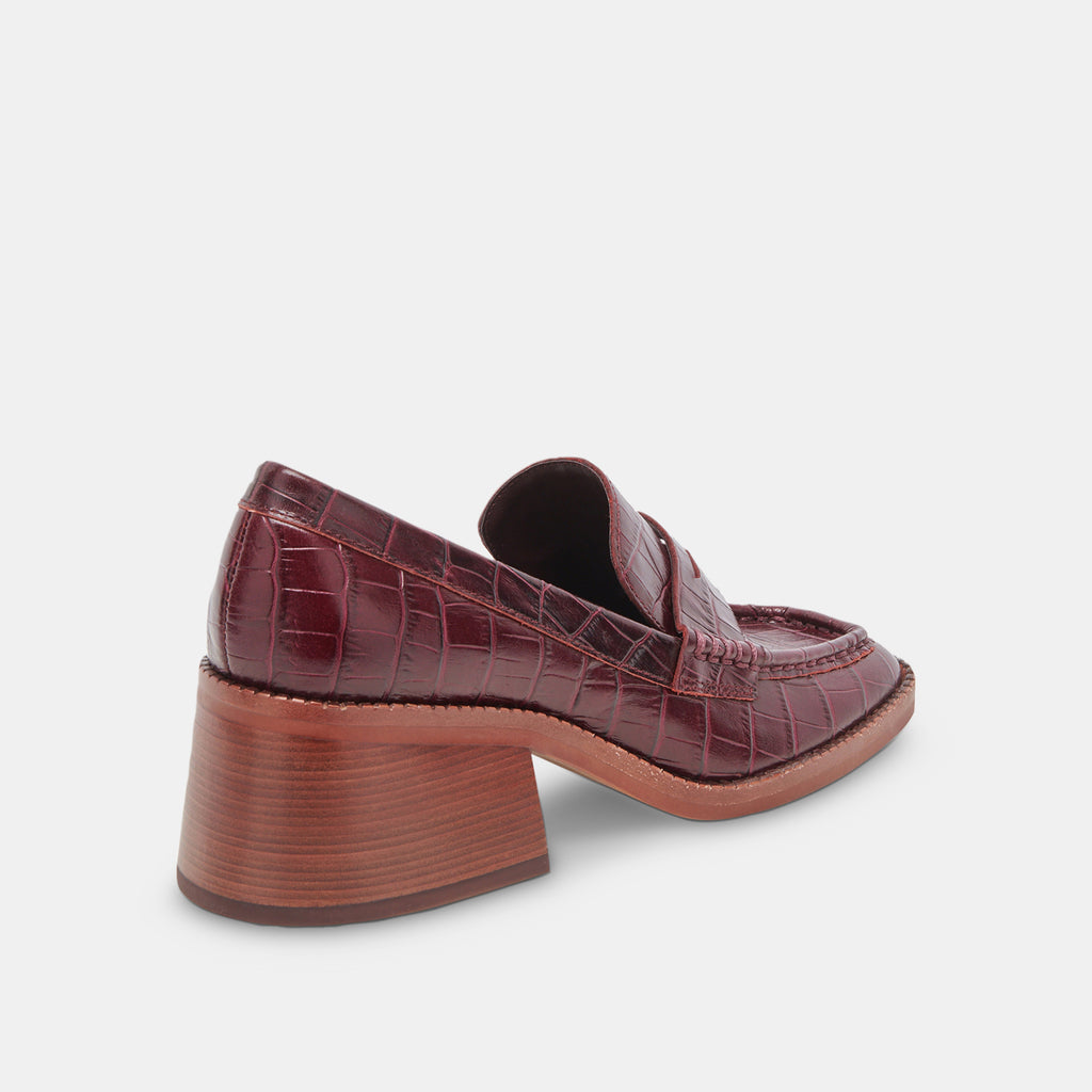 TALIE LOAFERS CABERNET EMBOSSED LEATHER - image 5