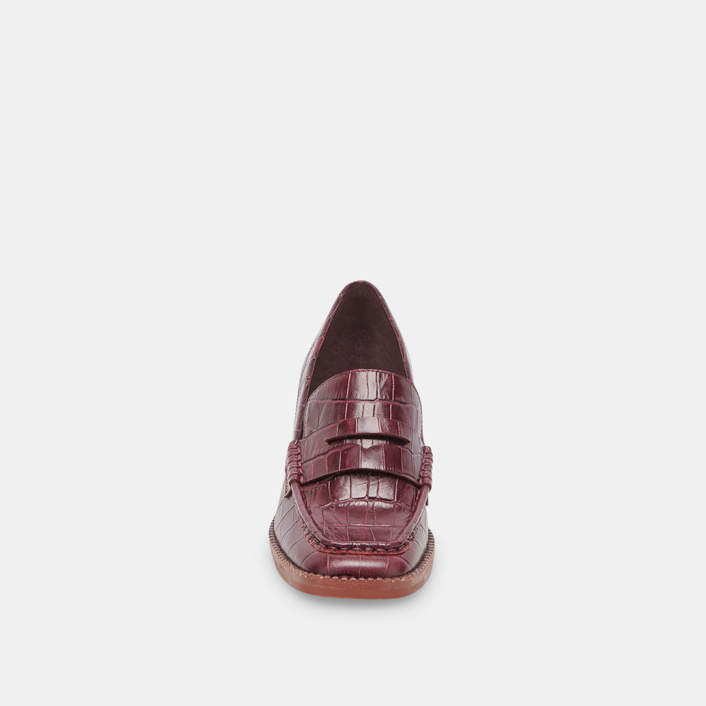 TALIE LOAFERS CABERNET EMBOSSED LEATHER - image 8