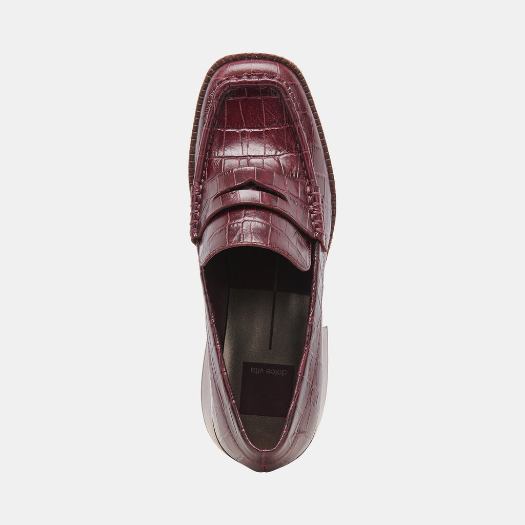 TALIE LOAFERS CABERNET EMBOSSED LEATHER - image 10