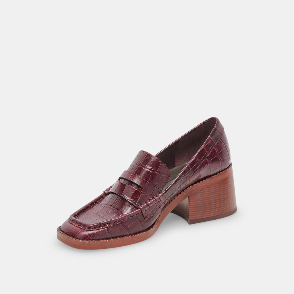 TALIE LOAFERS CABERNET EMBOSSED LEATHER - image 6