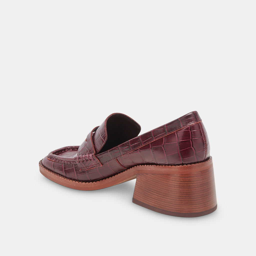 TALIE LOAFERS CABERNET EMBOSSED LEATHER - image 7