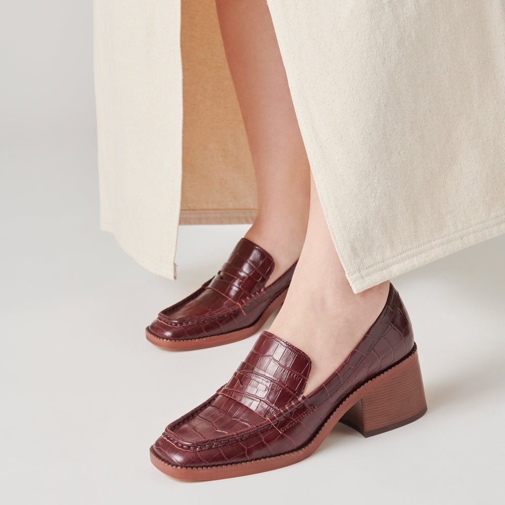 TALIE LOAFERS CABERNET EMBOSSED LEATHER - image 2