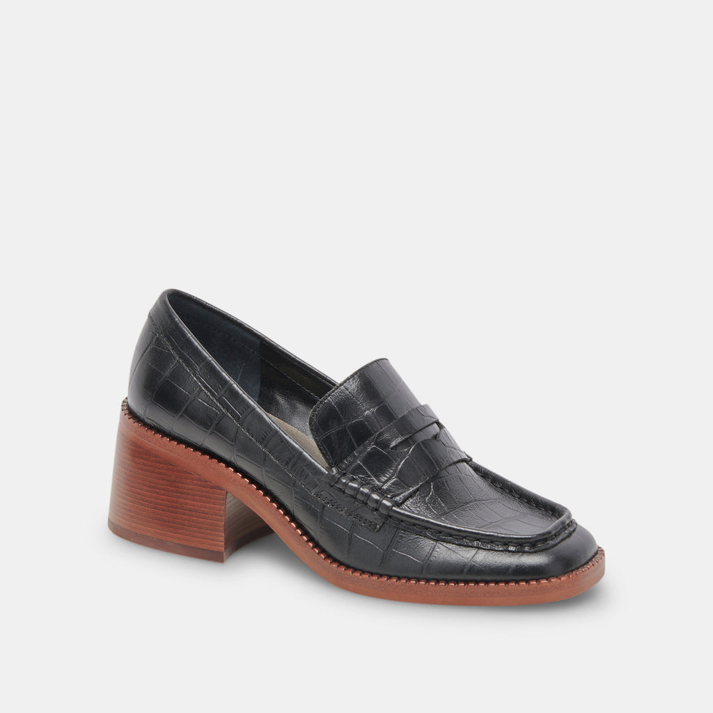 TALIE LOAFERS NOIR EMBOSSED LEATHER - image 3
