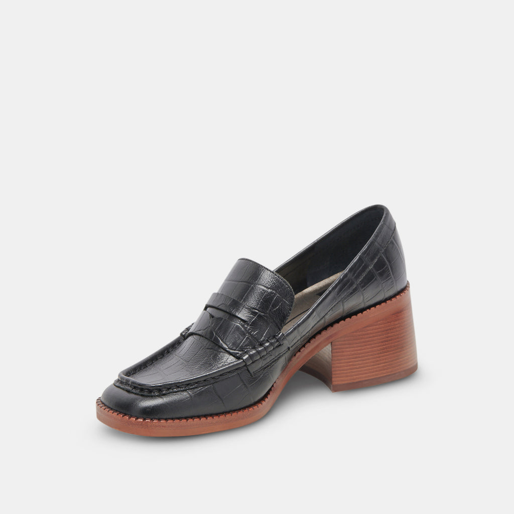 TALIE LOAFERS NOIR EMBOSSED LEATHER - image 7