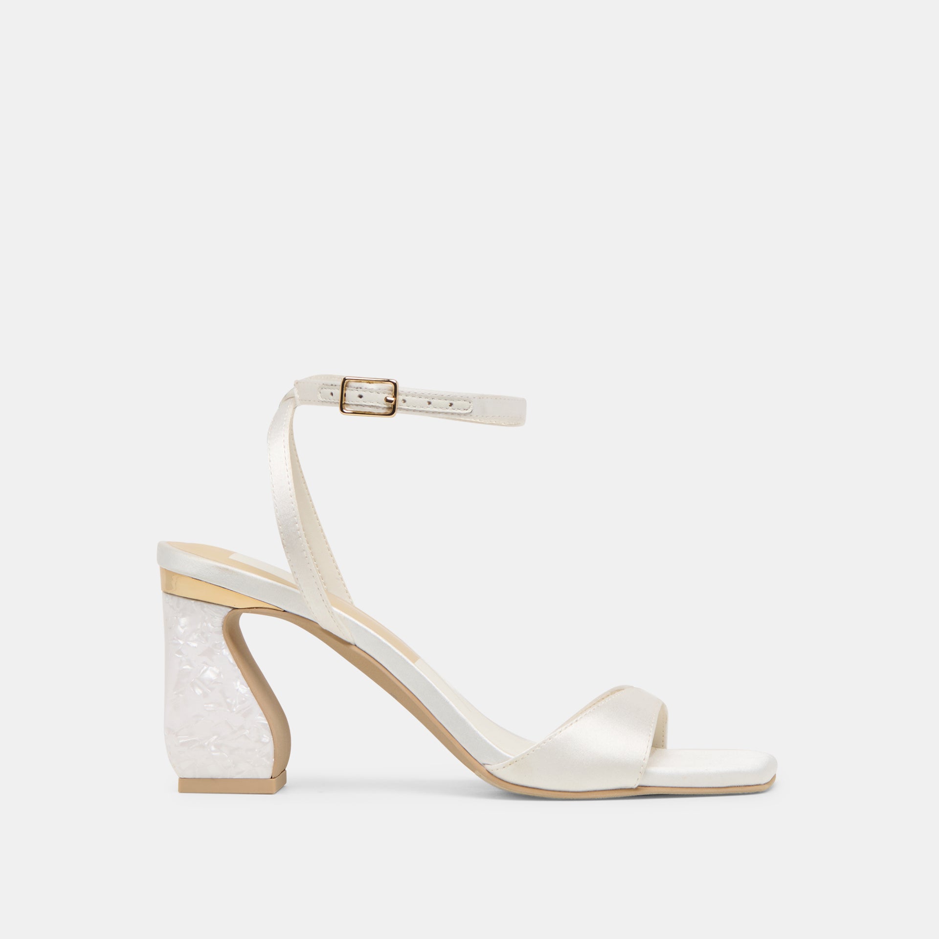 dolce vita carlan satin dress sandals Carlan Heels in Off White Silk | Size 13