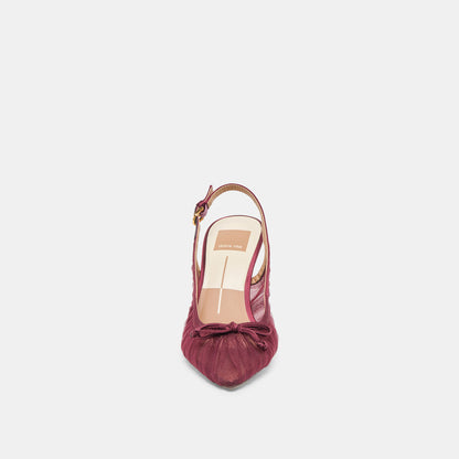YELA HEELS CRANBERRY TULLE