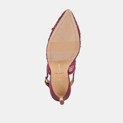 YELA HEELS CRANBERRY TULLE