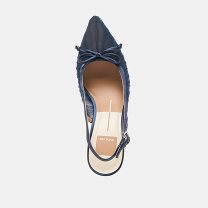 YELA HEELS NAVY TULLE