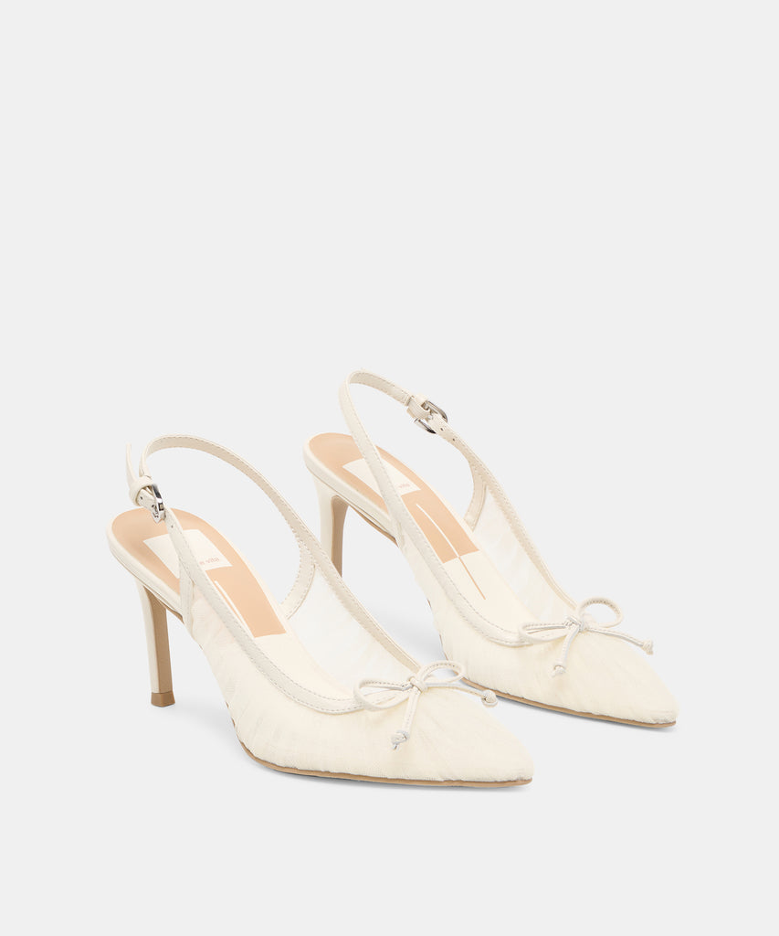 YELA HEELS WHITE TULLE