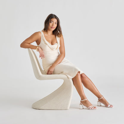 YSABEL HEELS TRUE WHITE SATIN