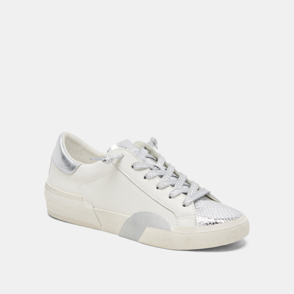 ZINA SNEAKERS WHITE SILVER LEATHER - image 2