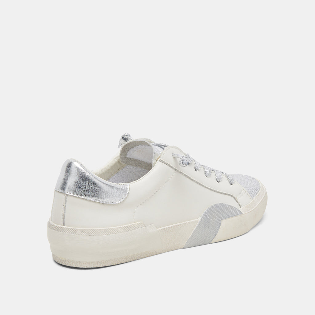 ZINA SNEAKERS WHITE SILVER LEATHER - image 3