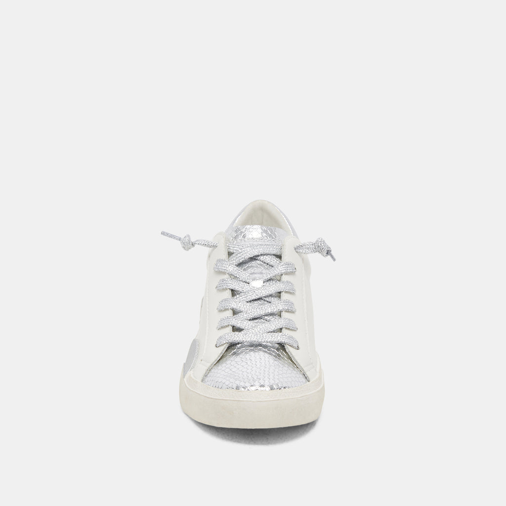 ZINA SNEAKERS WHITE SILVER LEATHER - image 6