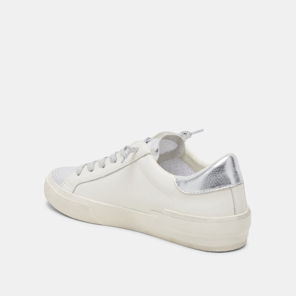 ZINA SNEAKERS WHITE SILVER LEATHER - image 5