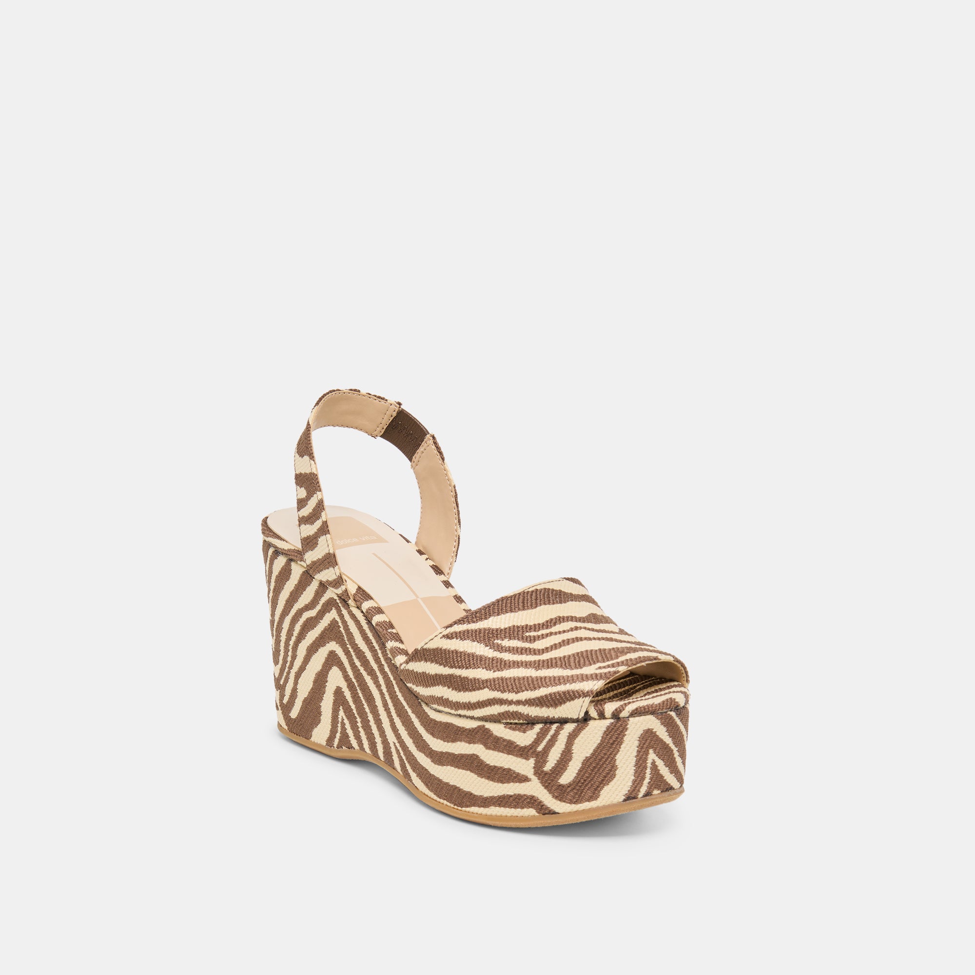 AKERA WEDGES BEIGE ZEBRA RAFFIA - view 2