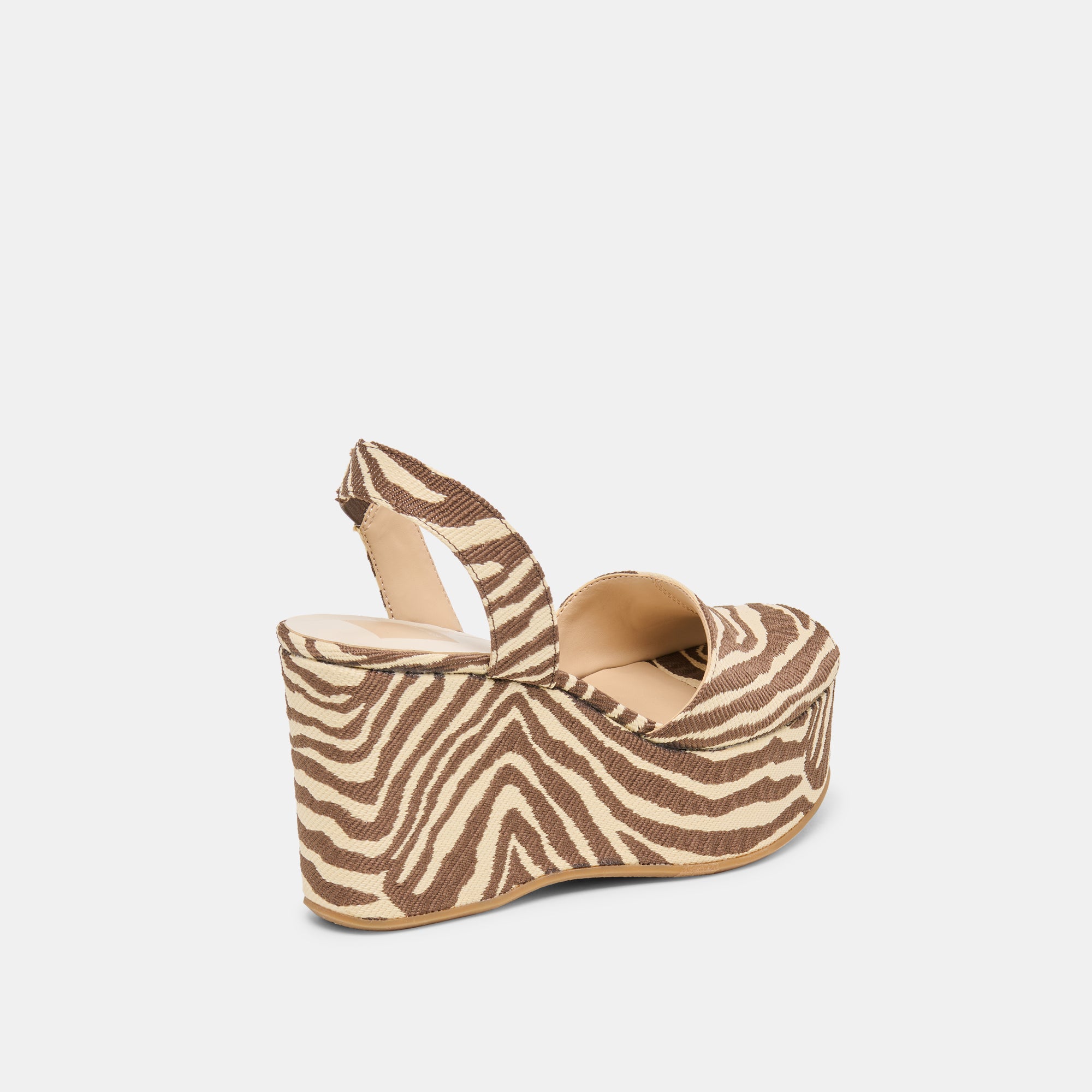 AKERA WEDGES BEIGE ZEBRA RAFFIA - view 3
