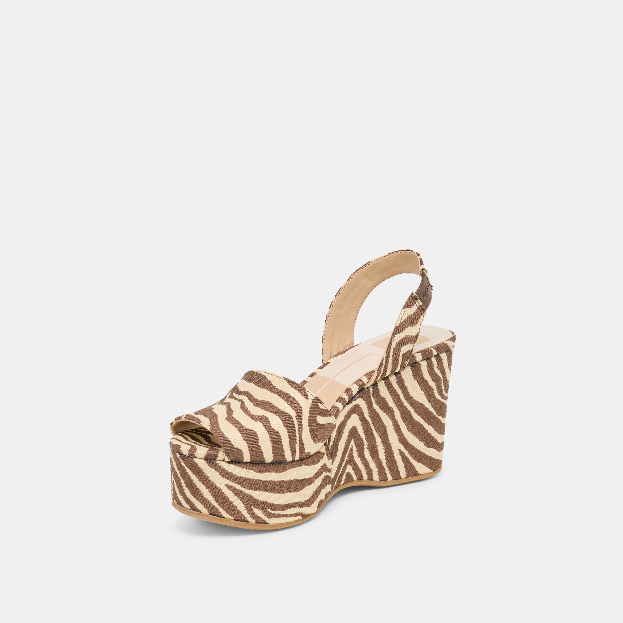 AKERA WEDGES BEIGE ZEBRA RAFFIA - view 4