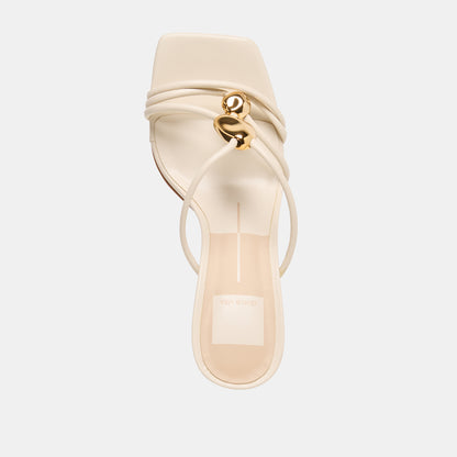 ALAYNA HEELS BONE LEATHER