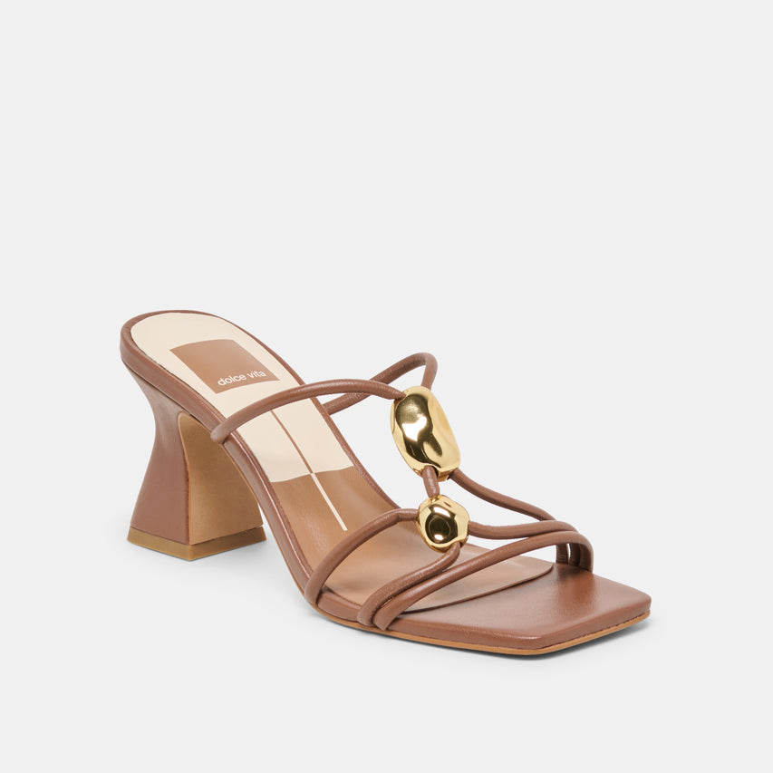 ALAYNA HEELS COGNAC LEATHER