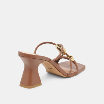 ALAYNA HEELS COGNAC LEATHER