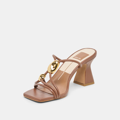 ALAYNA HEELS COGNAC LEATHER