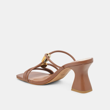 ALAYNA HEELS COGNAC LEATHER