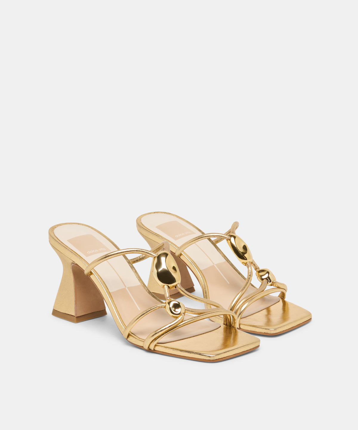 ALAYNA HEELS GOLD LEATHER - view 2