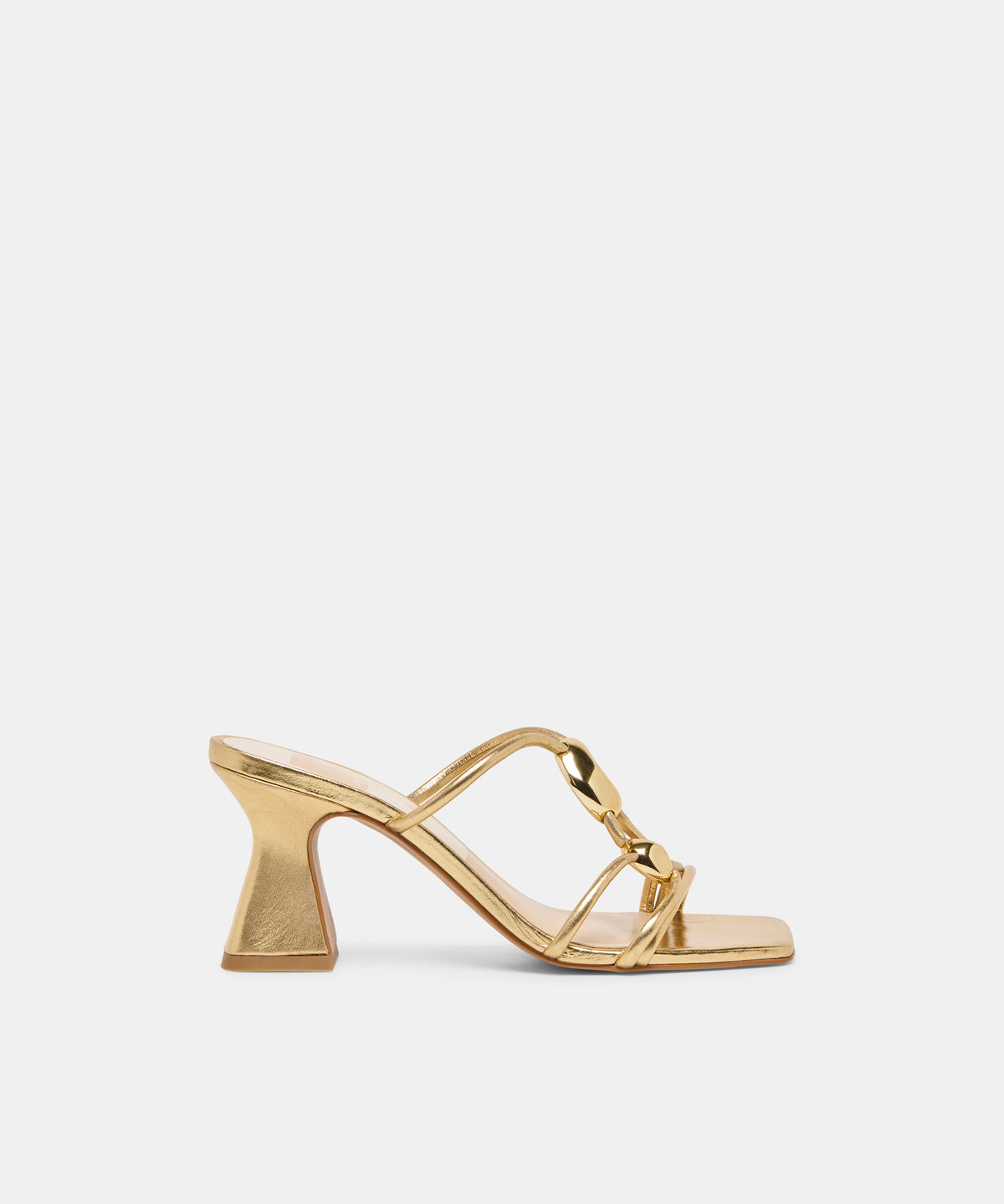 Alayna Gold Leather Heels | Dolce Vita