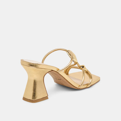 ALAYNA HEELS GOLD LEATHER