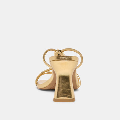 ALAYNA HEELS GOLD LEATHER