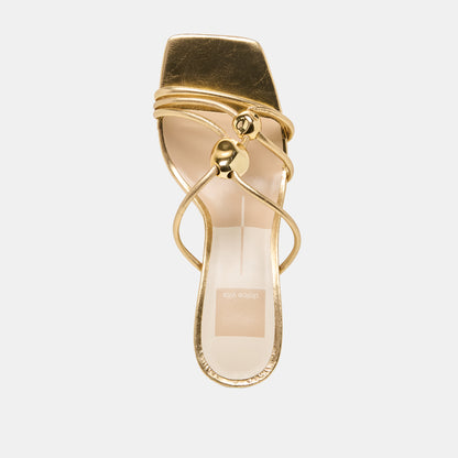 ALAYNA HEELS GOLD LEATHER