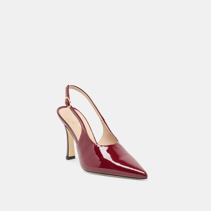 ALINNA HEELS BURGUNDY PATENT LEATHER