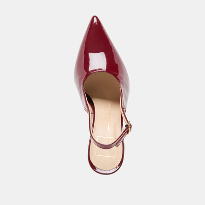 ALINNA HEELS BURGUNDY PATENT LEATHER