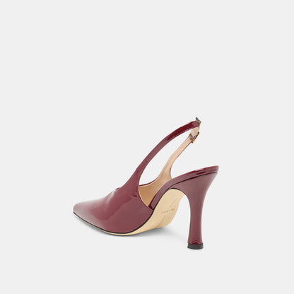 ALINNA HEELS BURGUNDY PATENT LEATHER