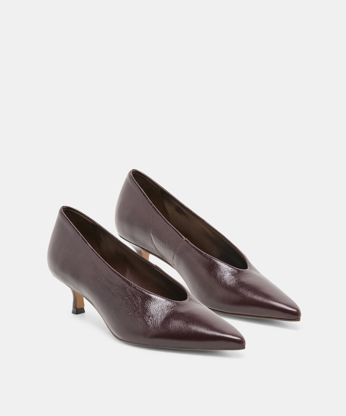 ALWYN HEELS BLACK CHERRY CRINKLE PATENT - view 2