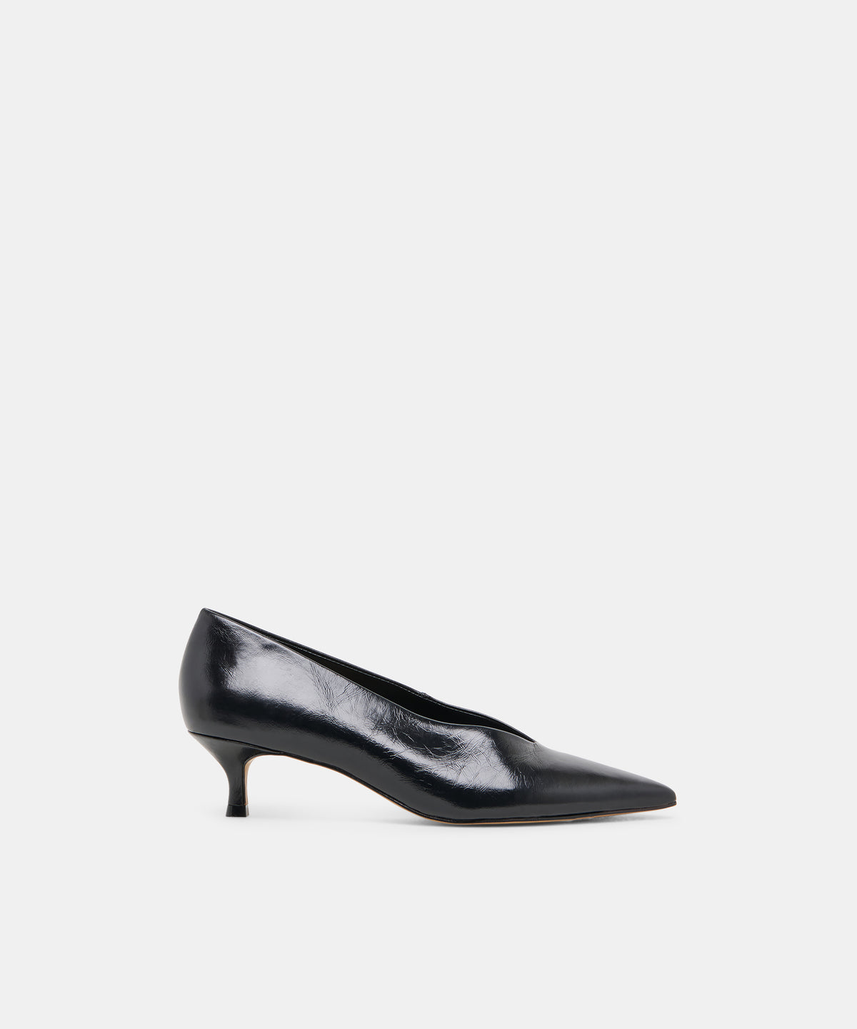 ALWYN HEELS MIDNIGHT CRINKLE PATENT