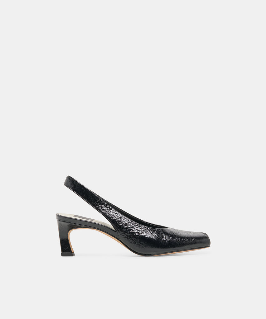 ANABEL HEELS BLACK LEATHER