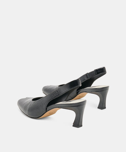 ANABEL HEELS BLACK LEATHER