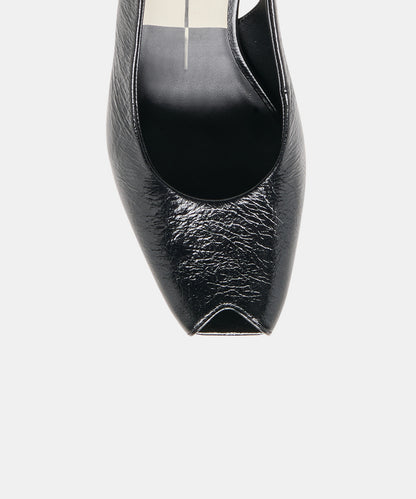 ANABEL HEELS BLACK LEATHER