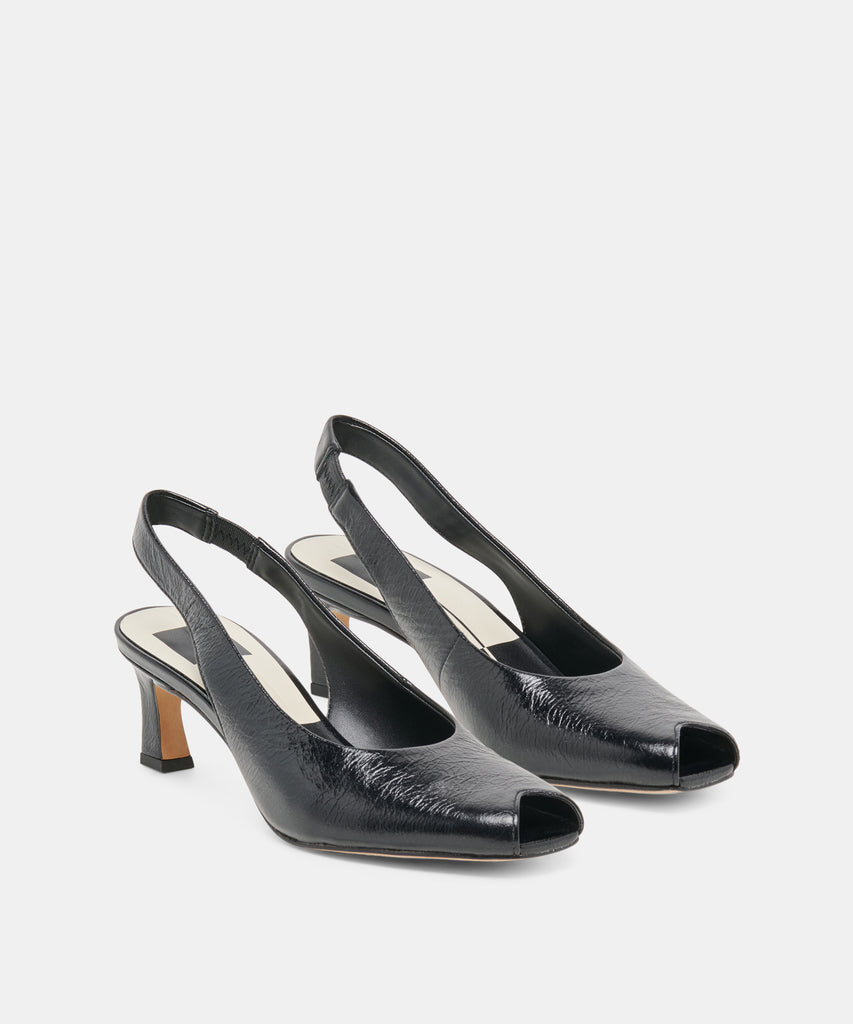 ANABEL HEELS BLACK LEATHER