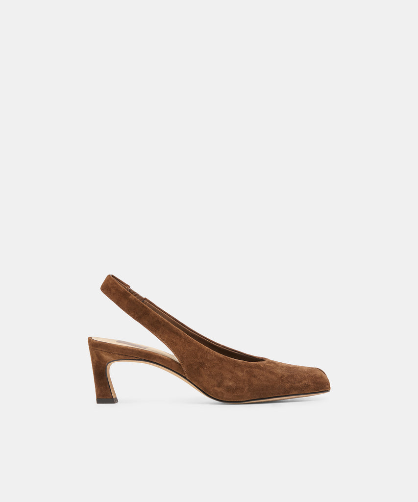 ANABEL HEELS COCOA SUEDE