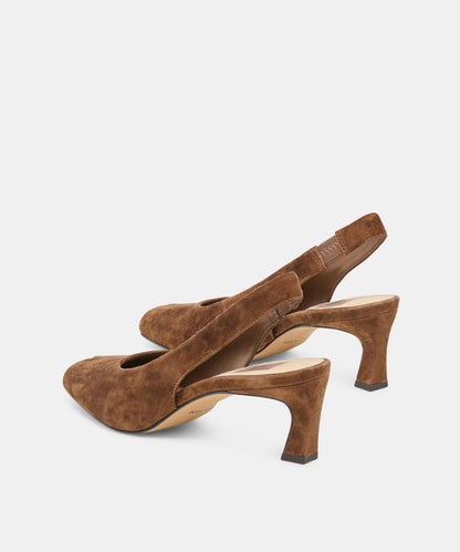 ANABEL HEELS COCOA SUEDE