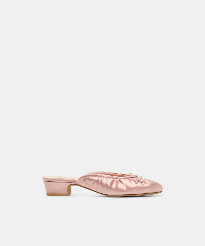 ARDENA SATIN Lt Blush Satin Ballet Heels | Dolce Vita