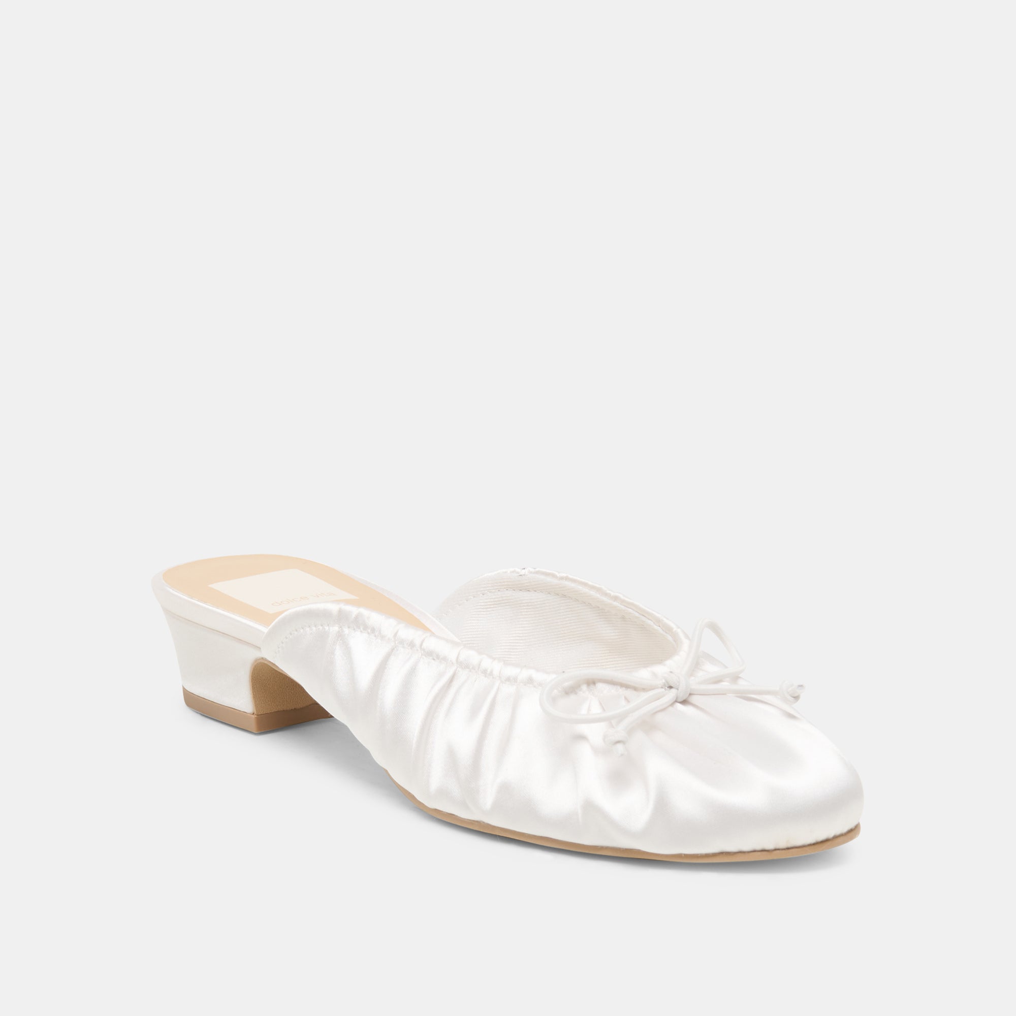 ARDENA SATIN HEELS TRUE WHITE SATIN - view 2