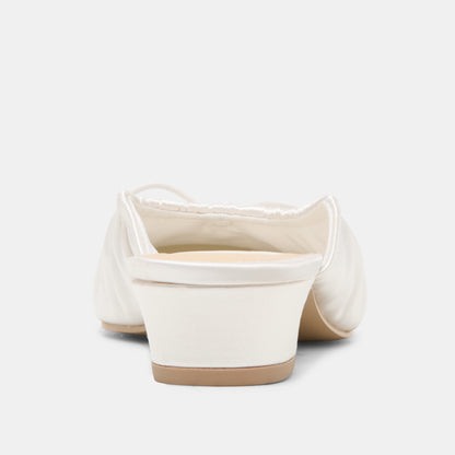 ARDENA SATIN HEELS TRUE WHITE SATIN