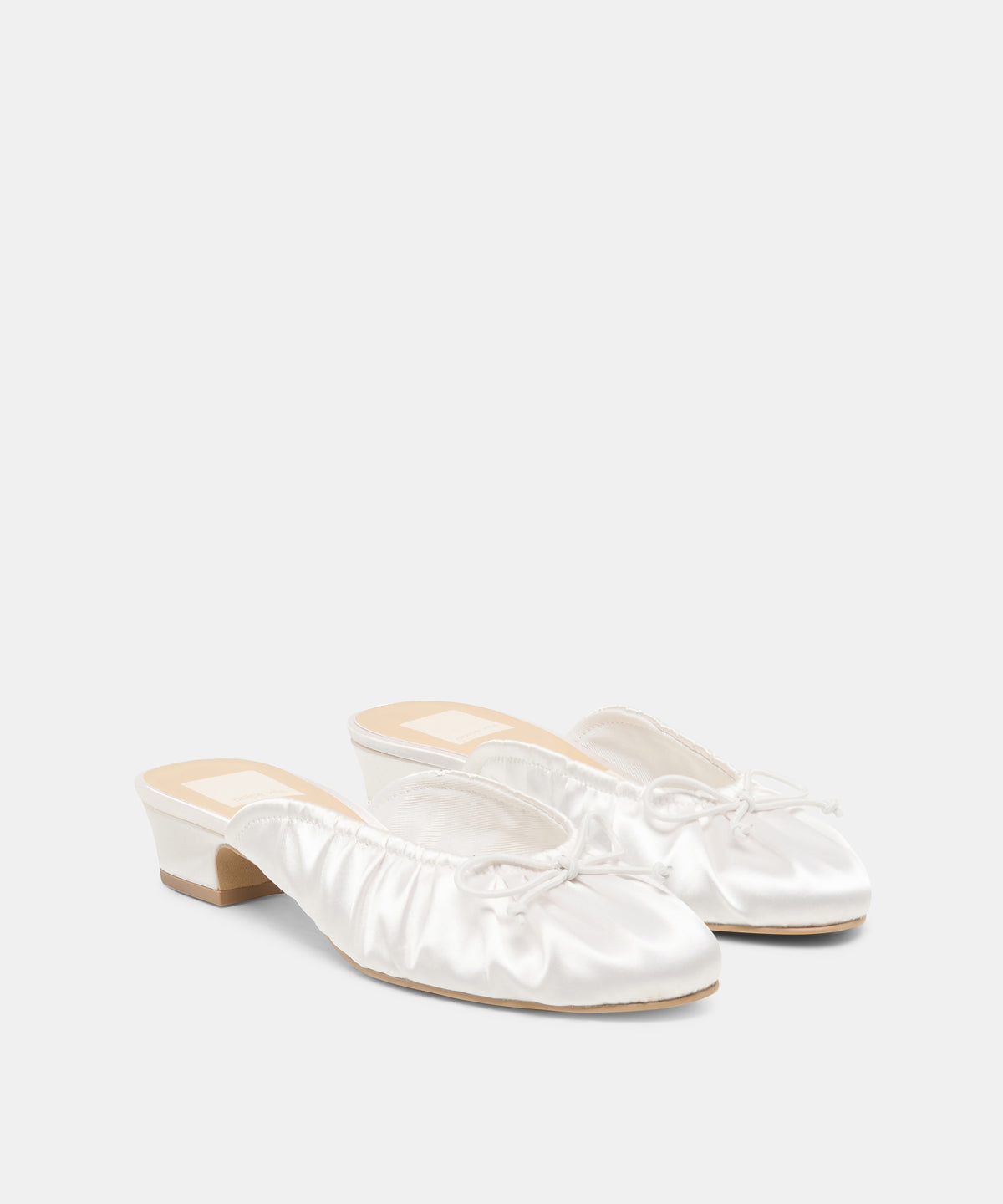 ARDENA SATIN HEELS TRUE WHITE SATIN - view 2