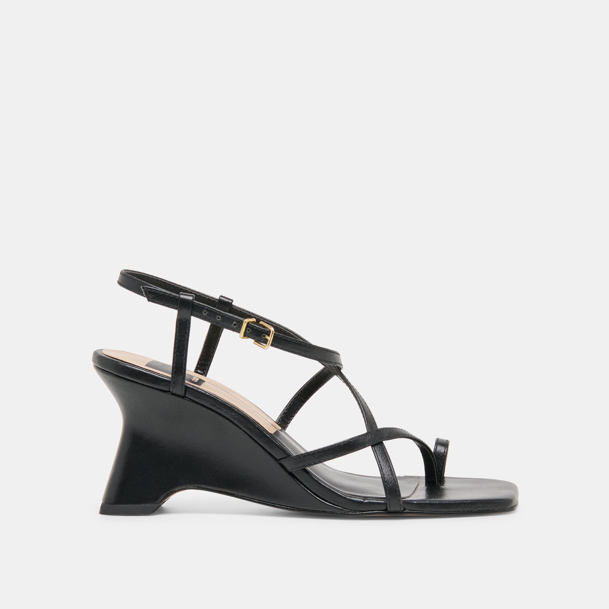 Aylee Black Leather Wedges | Dolce Vita